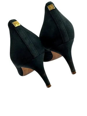 -Kate Spade Heels Womens Size 9.5M Dark Blue Suede Leather Quiet Luxury Acadamia thumbnail 4