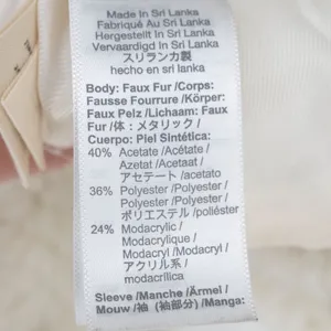 Madewell McClancy Sherpa Teddy Snap Front Button Coat Jacket Ivory Natural Small thumbnail 3