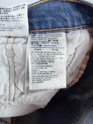 Levi's 501 Raw Hem Straight Leg Jeans in Medium‎ Blue Size 28 x 26 thumbnail 5