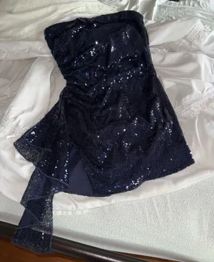 Lucy in the Sky Dress Mini Sequin Blue thumbnail 1