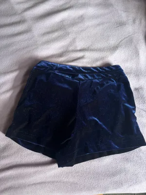 Top shop Blue Velvet Shorts thumbnail 3