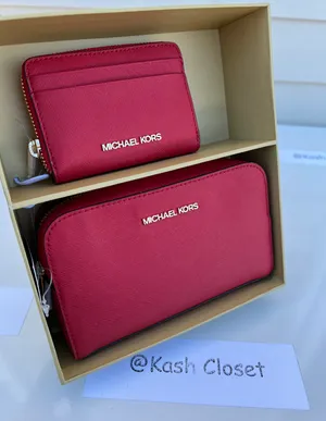 Michael Kors Giftable boxed item wallet & Travel Pouch - Bright Red thumbnail 1