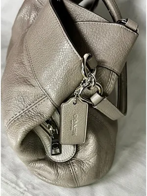 Coach Lexy F27593 Fog Taupe Pebbled Leather Shoulder Bag MSRP $395 thumbnail 6