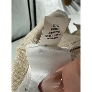 Old Navy Cream Flax Linen Midi Dress Women‎ Sz L Lagenlook Coastal Cottagecore thumbnail 8