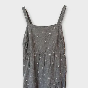 Madewell Embroidered Tiered Midi Plus Dress in Gingham Check Size 1X thumbnail 6