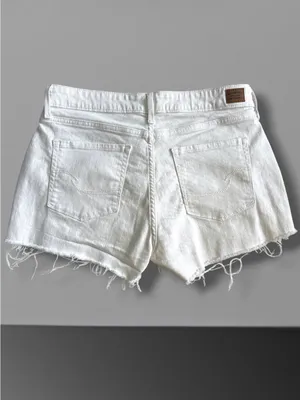 Signature by Levi Strauss & Co. White Distressed Denim Shorts Size 6 W28 thumbnail 6