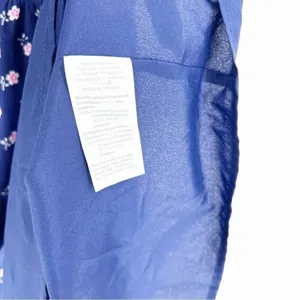 J.Crew Flutter Sleeve Bandana Floral Print Midi Dress Women's Size‎ XXS Blue thumbnail 7
