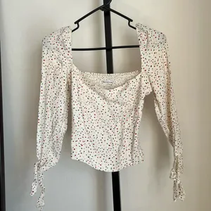 Reformation Kemmy Cream Polka Dot Top Size 0 thumbnail 2