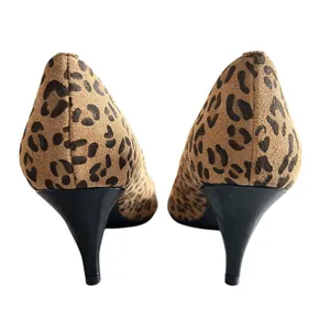 Elie Tahari Peep Toe Heels Pumps Leopard‎ Animal Print Suede High Heel thumbnail 5