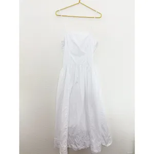 Madewell White Seamed Poplin Midi Sundress Size 6 Drop Waist Chic Quiet Luxury thumbnail 4