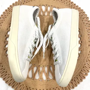 Rothy's The Lace Up Sneaker Chartreuse White Knit Size Women's 9 thumbnail 4