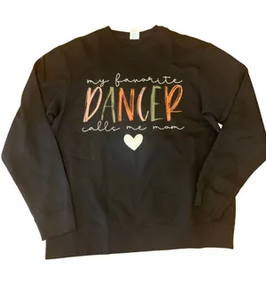 Port & Company Dance Mom Sweatshirt Size L Black Multicolor Graphic thumbnail 1