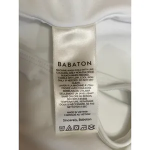 Aritzia Babaton Contour Women's White Long Sleeve Tee T-shirt Bodysuit Top Sz L thumbnail 4