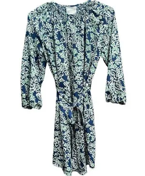 Like New Anthro Maeve Floral Button Front Self Tie Dress Size Medium thumbnail 1