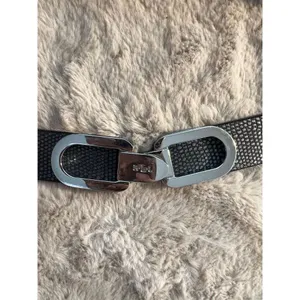 Lauren Ralph Lauren Women's Black Stretch Belt with Silver Clasp thumbnail 3
