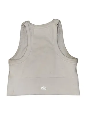 Alo Yoga off-white Seamless Delight High Neck Bra women’s size small thumbnail 2
