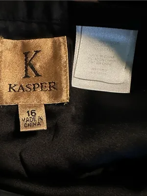 Kasper Black asymmetric skirt with overlays. thumbnail 4