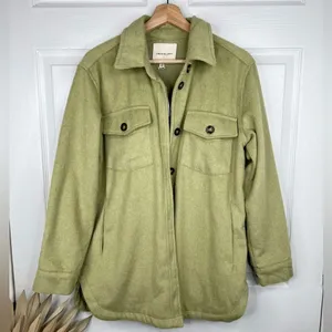 Thread & Supply Women's Sage Green Shacket Size S Button-Up Casual Jacket thumbnail 2