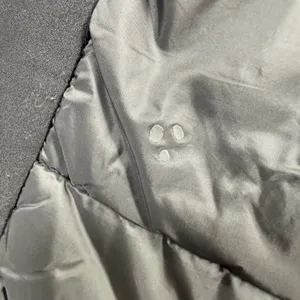 Lululemon Fluff the V Hooded Jacket Black Quilted Puffer Hybrid Full Zip Women L thumbnail 12