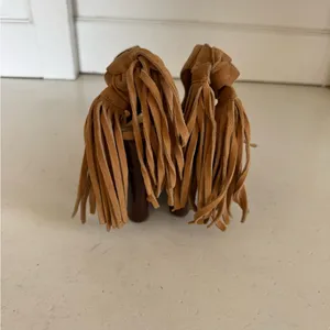 Chloé suede tan fringe tie wedges size 39 (their US‎ 8.5) thumbnail 8