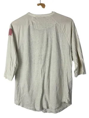 Mitchell & Ness Off White Chicago Cubs Long Sleeve‎ Baseball Tee S thumbnail 2