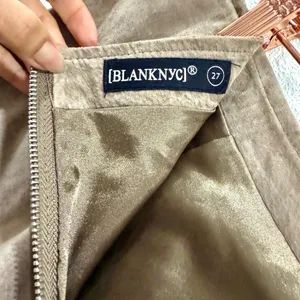 Blank NYC Suede Leather Mini Skirt Size 27 Brown Zip Front Boho Western Chic thumbnail 3