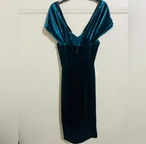Miss Circle Velvet Corset Drees in Teal Blue Size XS thumbnail 4