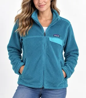 Patagonia Green Full Zip Re-Tool Jacket Pockets Women's MEDIUM thumbnail 1