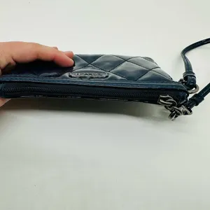 Coach Women's Dark Blue Poppy Patent Leather Coin Wristlet Purse thumbnail 6