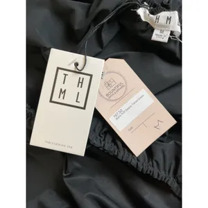 THML Black Puff Sleeve Tiered Midi Dress‎ Ruffle Off Shoulder Party thumbnail 9