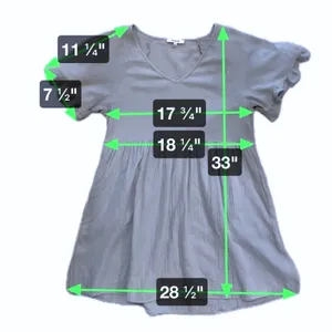 Madewell Babydoll Dress Light Blue‎ Gauze Ruffle Sleeve Pockets Women Medium thumbnail 5