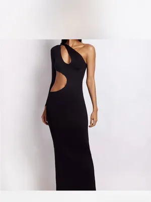 Meshki Joyce Black One Shoulder Sexy Bodycon size small thumbnail 2