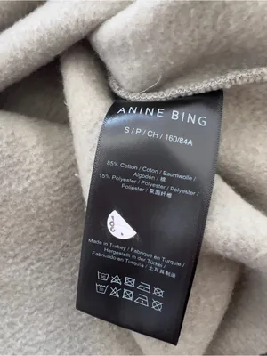 Anine Bing Tyler Logo Sweatshirt in Storm Grey NWT thumbnail 6
