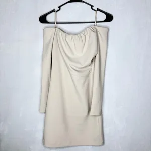 Abercrombie & Fitch Long Sleeve Draped Off The Shoulder Mini Dress thumbnail 4