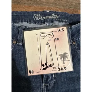 WRANGLER Boot Cut Jeans Womens 7x32* Med Dark Wash Denim #1009MWZDO thumbnail 4