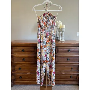 Anthropologie Maronie Floral Front Cutout Jumpsuit Size S NWT thumbnail 6