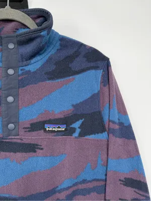 Patagonia Micro D Snap-T Fleece Women L Kansas Sky Dolomite Blue Camo thumbnail 5