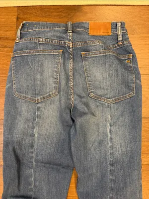 Madewell Cali Demi-Boot Jeans Raw Hem Seamed Back Size 26 - C61 thumbnail 6