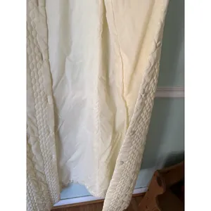 Vintage Christian Dior‎ Robe Womens Small Petite Yellow Quilted Satin Lace USA thumbnail 8