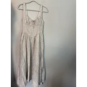 Reformation Balia 100% Linen Midi Dress Pockets Smocked Back Sz 4 NWT $298 thumbnail 7