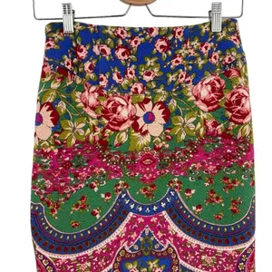 Anthropologie Maeve‎ Sheffield Pencil Skirt Textured Floral Print Size US 2 thumbnail 8