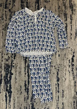 Roller rabbit blue and white pj set size M thumbnail 1