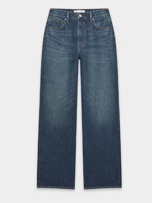 Aritzia Denim Forum The Farrah High Rise Wide Leg Jeans 30 L size 28 Dark Blue thumbnail 15