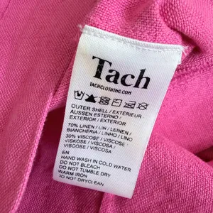 Anthropologie Tach Clothing Jorgelina Cut Out Pant Pink Linen blend m L thumbnail 6