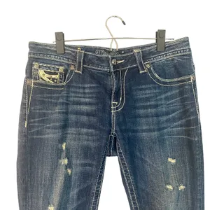 Miss Me Blue Easy Boot Distressed Embellished Classic Denim Jeans Women Sz 29 thumbnail 6