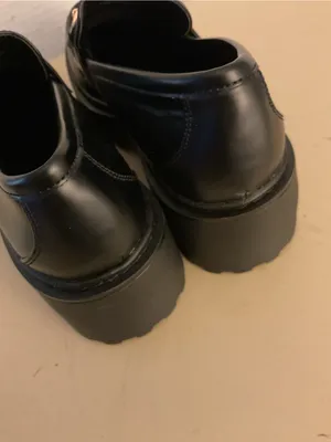 Steve Madden women black leather platform loafer Approach shoes US 10 thumbnail 11