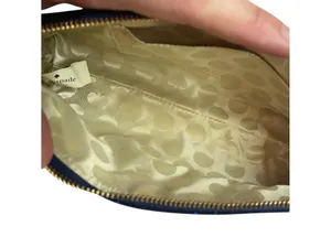 Kate Spade Glitter Bug Mattie Cosmetic Bag Navy Blue Sparkle NWT thumbnail 7
