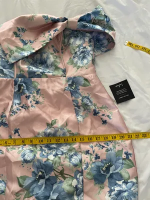 Lulus Soiree Darling Pink Floral Bow Off-the-Shoulder Mini Dress thumbnail 9