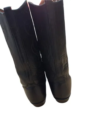 Tony Lama Black Leather Western Cowboy Boots Women’s 8 M Vintage USA Western GUC thumbnail 4