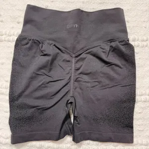 DFYNE Dynamic High Waisted Scrunch Seamless Shorts Dark Gray Small thumbnail 3